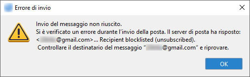 Errore di invio - cancellato